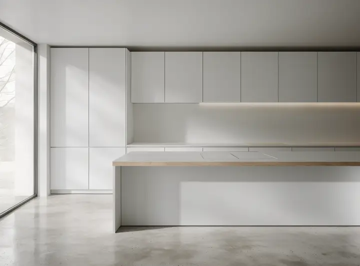 Example of a contemporary minimal kitchen